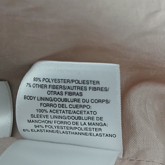 NWT Anne Klein 12 Blazer Jacket Open Front Cropped Sleeves Ballet Tweed Weave - Picture 12 of 12